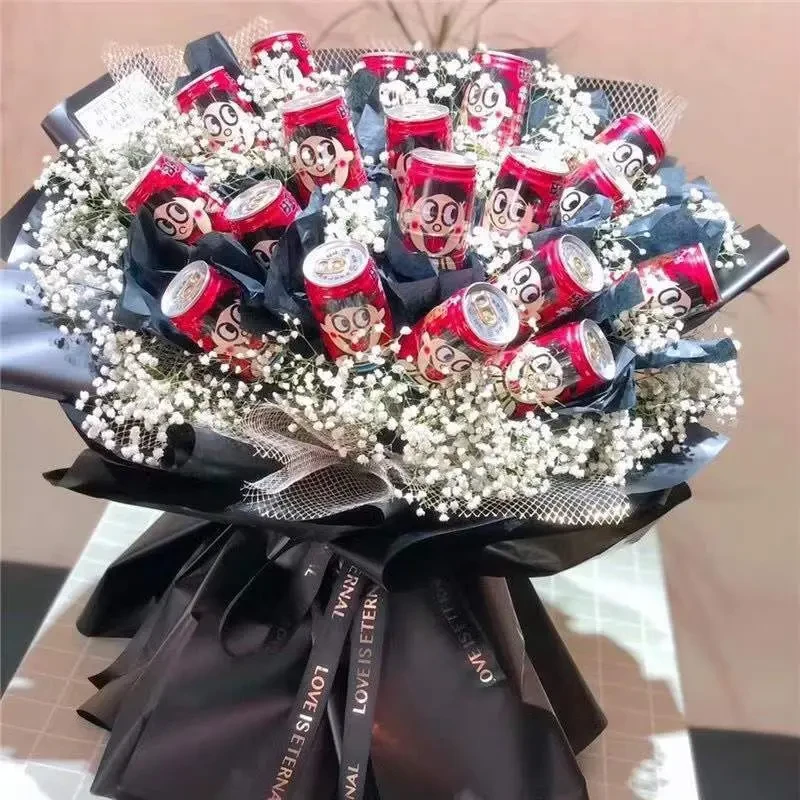 创意鲜花礼盒礼物零食花束成品旺仔牛奶全国速递同城配送