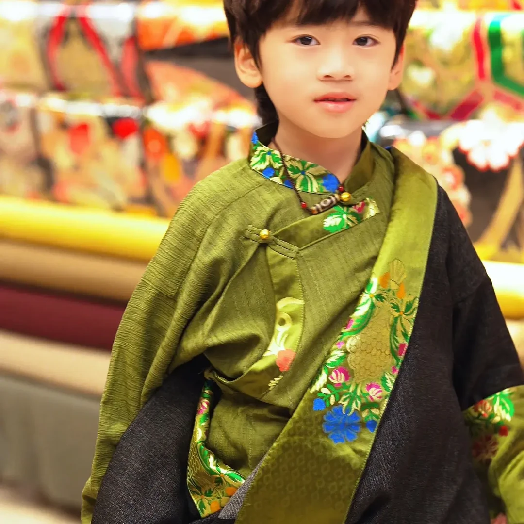 儿童传统民族风藏服套装适合四季穿着