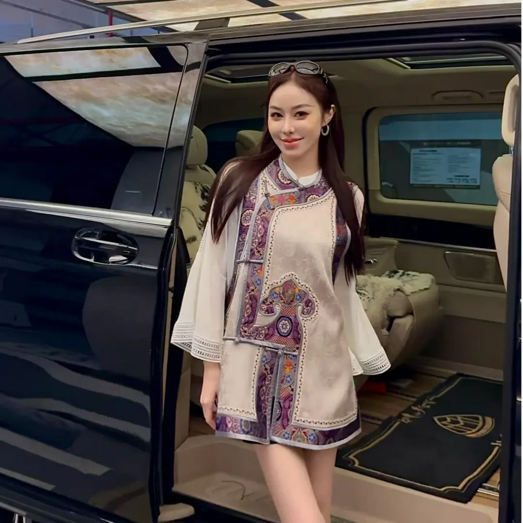 蘇格高定【锦绣风华】新中式春季新款刺绣如意高级时尚国风马夹S80