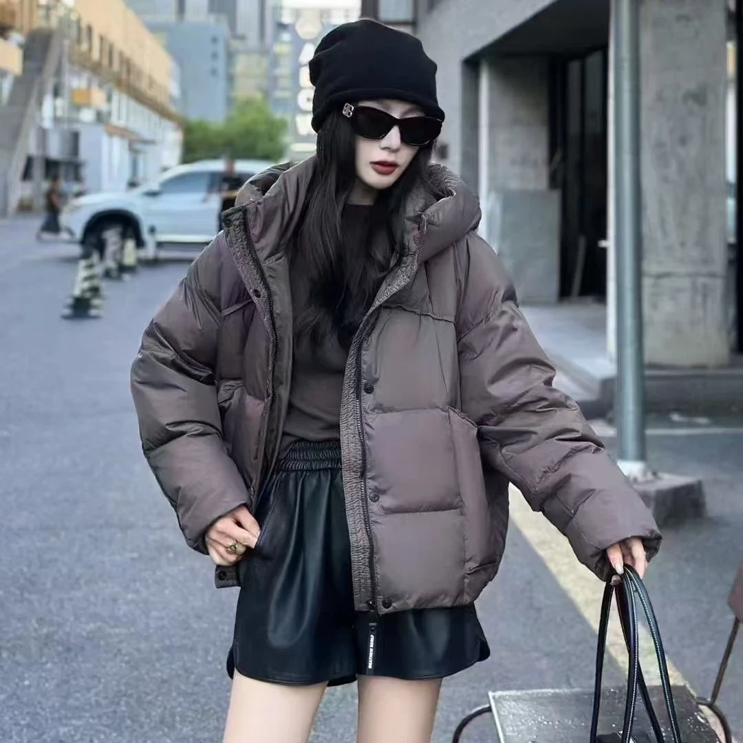 KINDON/金盾立体口袋百搭羽绒服新款大衣保暖加厚连帽上衣羽绒服