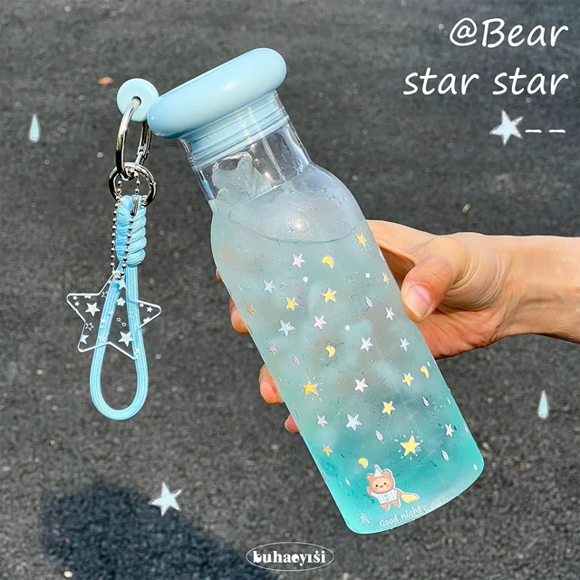 优原创晚安星星水杯女生大容量塑料杯子便携学生上学专用tritan水