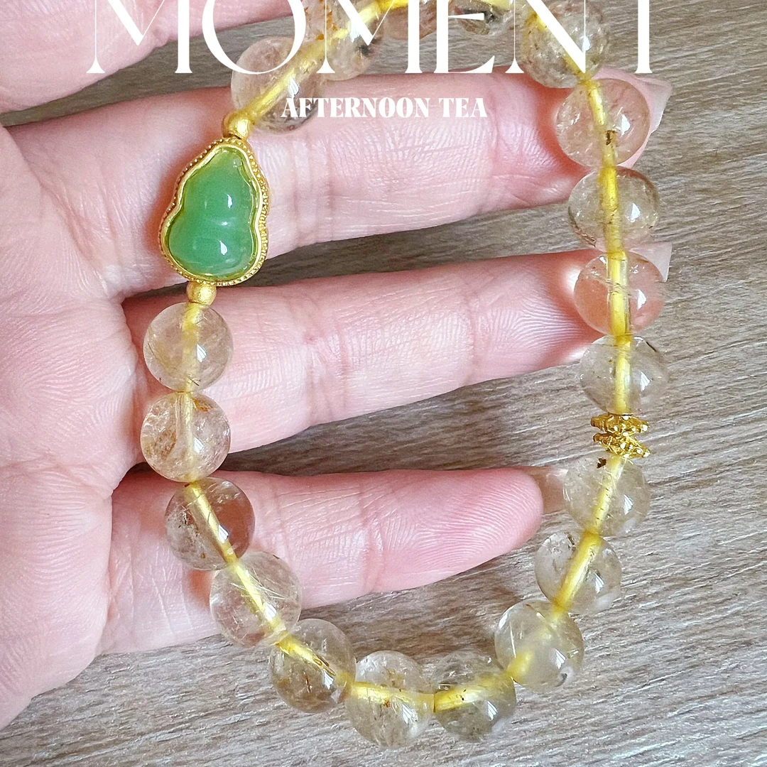 纯铜石英石手链 反转米运,钱宝宝吸力黄水发金