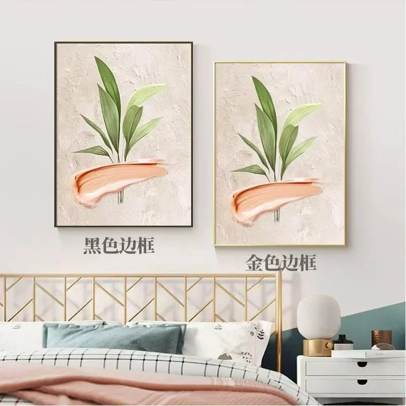 微笑的夜︱手工肌理砂岩画餐厅客厅沙发背景墙北欧风油画