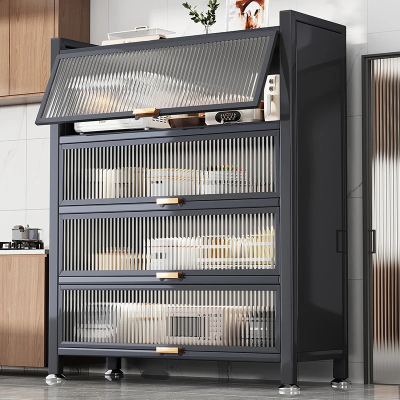 家用防尘大容量收纳柜轻奢落地式多功能橱柜加厚加宽储物柜餐边柜