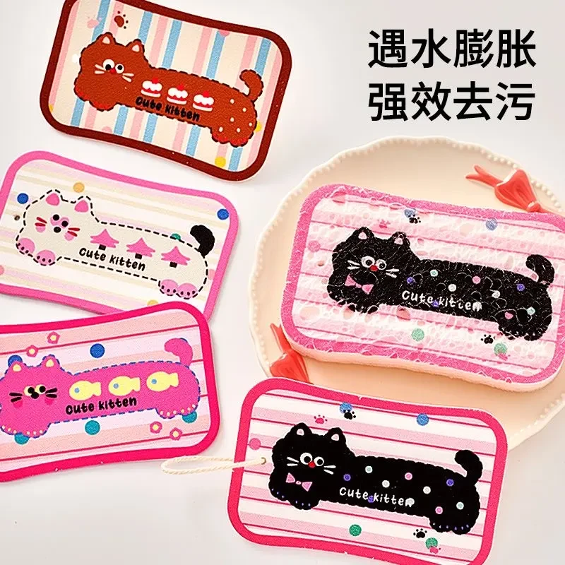 木浆棉海绵擦加厚天然厨房抹布洗碗刷锅清洁去污去油百洁布家用