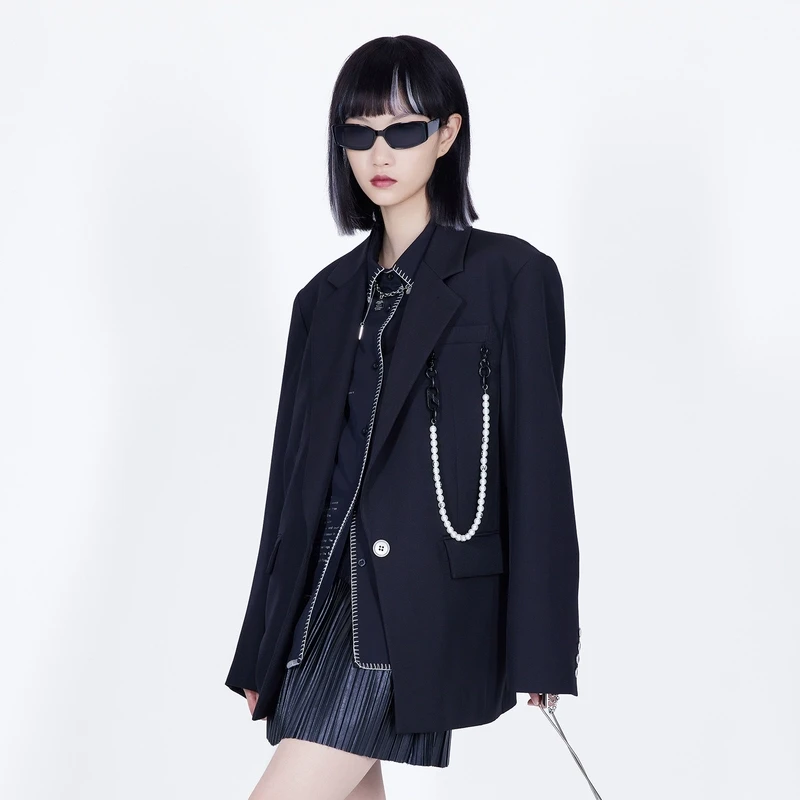 【昕昕严选】PHORM2024春秋新款黑色流行高级感西装外套女V02211216