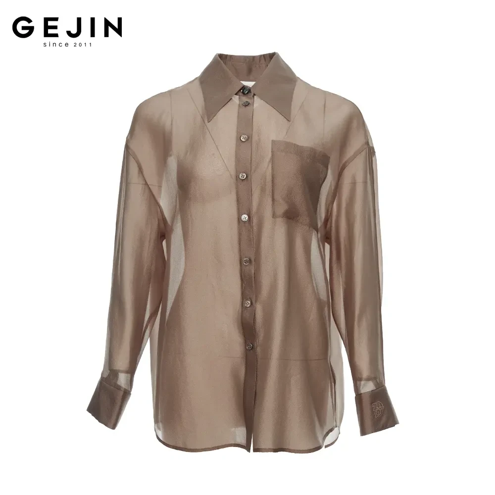 GEJIN/歌锦2025春季新款百搭轻奢时尚气质简约休闲衬衫9152520040