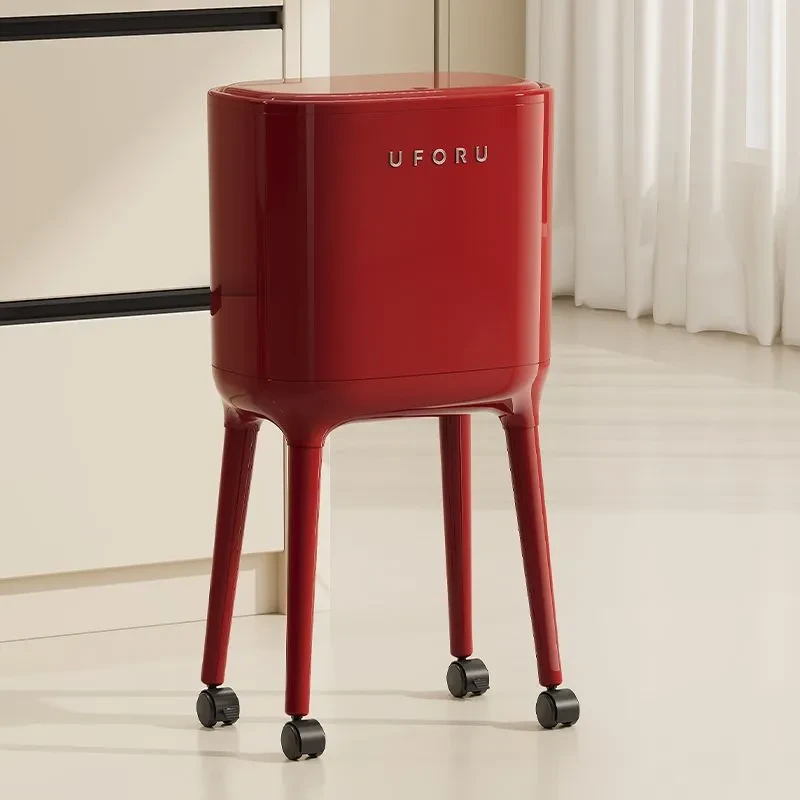 带脚长款厨房网红垃圾桶免弯腰双层按压带盖可移动家用分类大容量