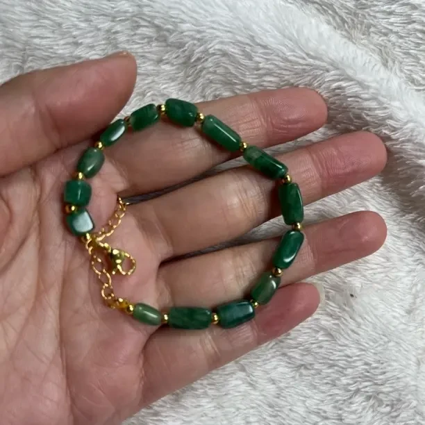 独山玉女士简约贵气款手工气质随型手链