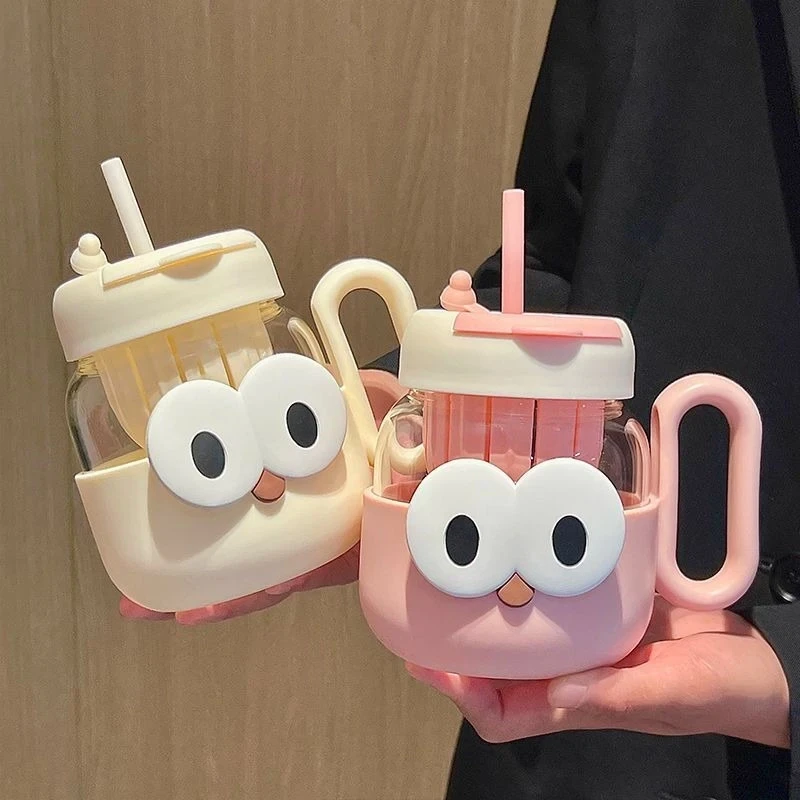 2025超萌新款高颜值可爱杯子网红爆款韩式大容量防摔茶水分离ins