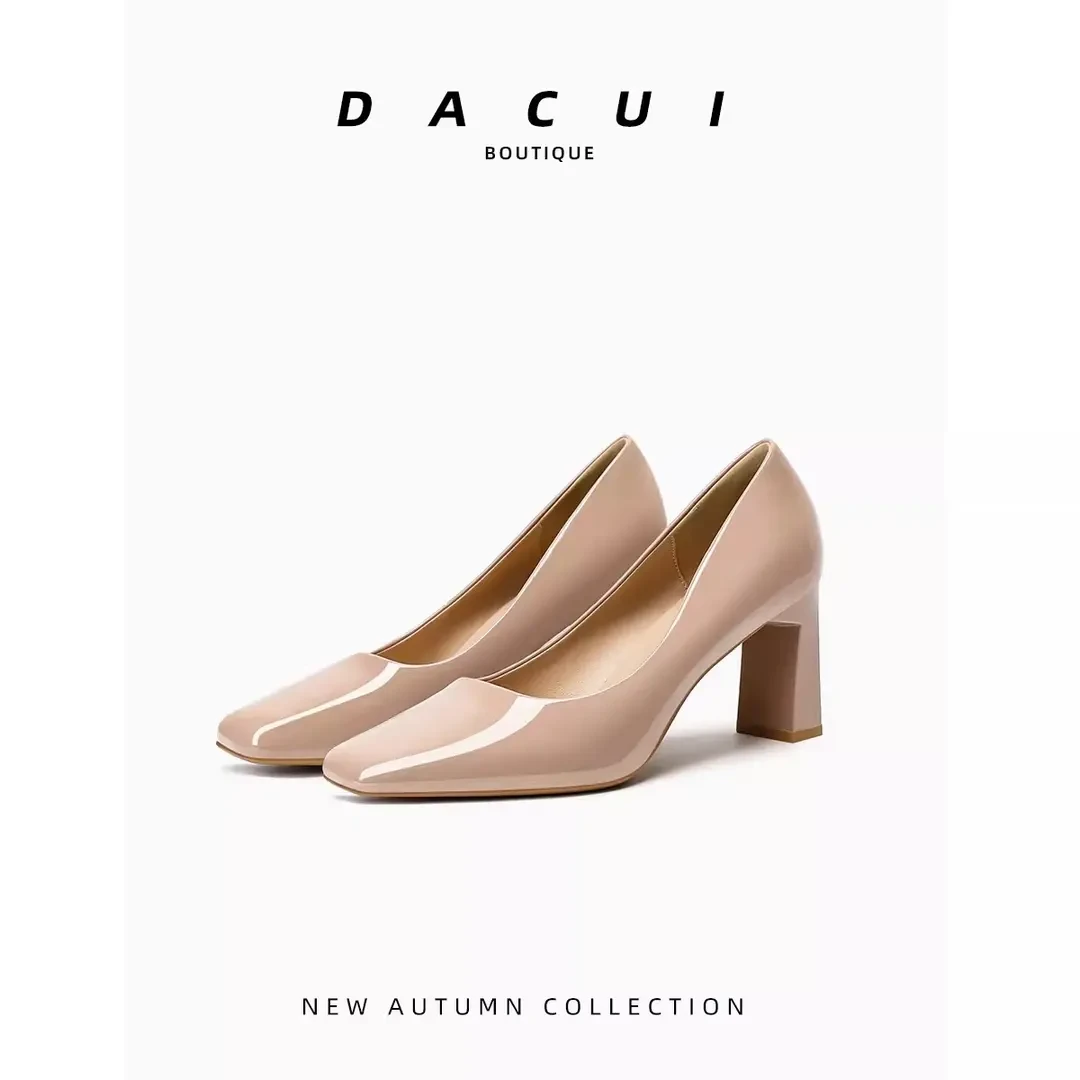 好鞋推荐通勤手工鞋女日常法式单鞋仙女风配裙子软皮不累脚高跟鞋