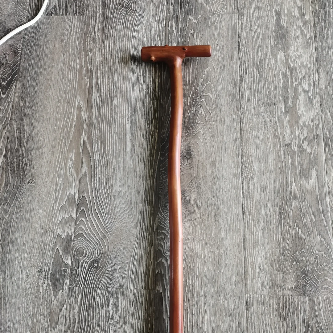 144号纯手工制作实木老人防滑拐杖