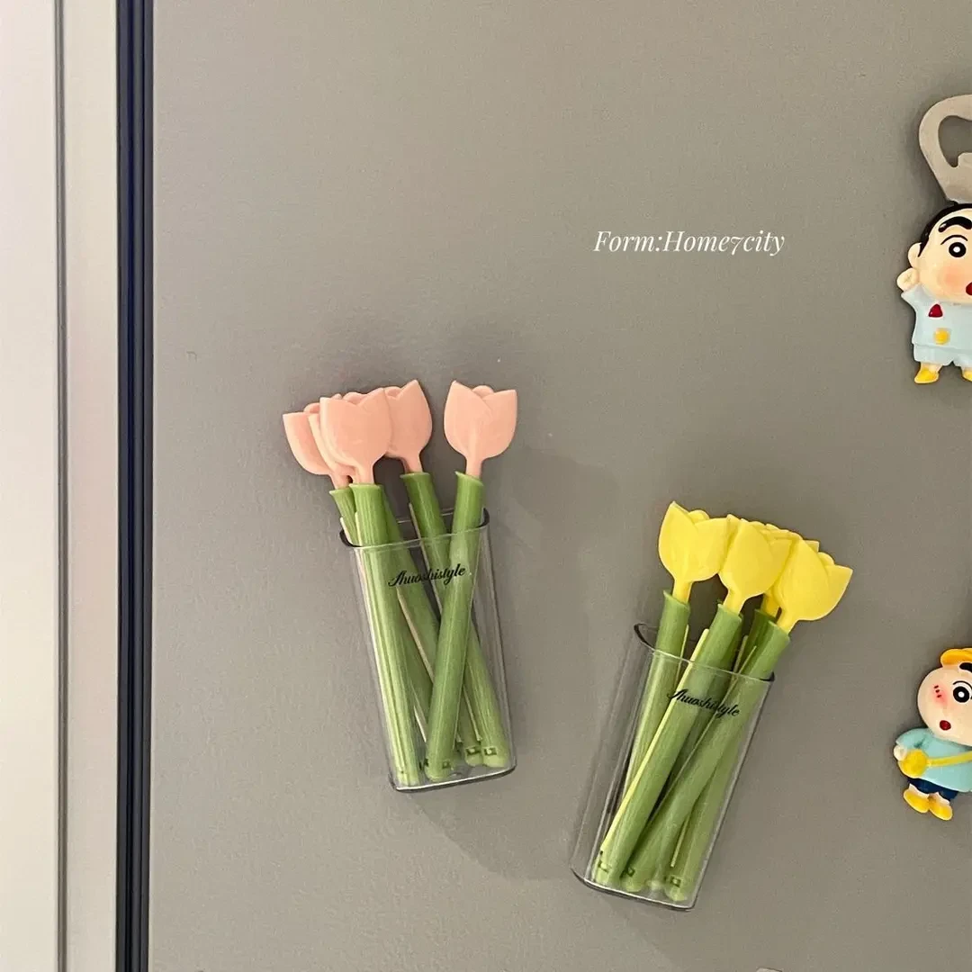 "郁金香封口夹"可吸附冰箱方便小夹子家用零食密封夹子磁吸套装