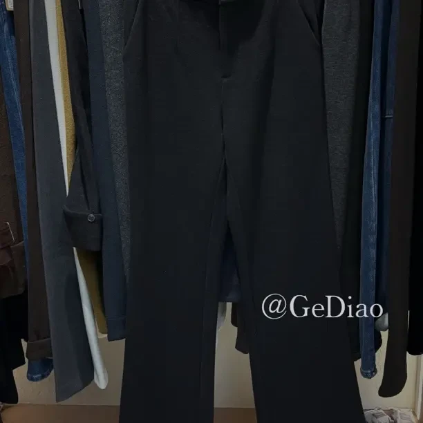 冬季新款热力山羊绒高腰垂感慵懒糯米面膜微喇裤休闲阔腿裤