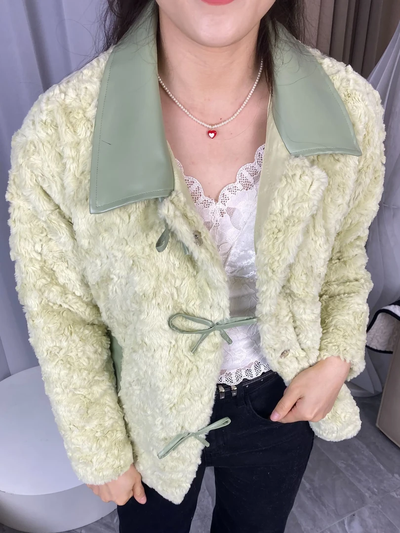 2025冬季环保毛毛棉衣棉服外套女