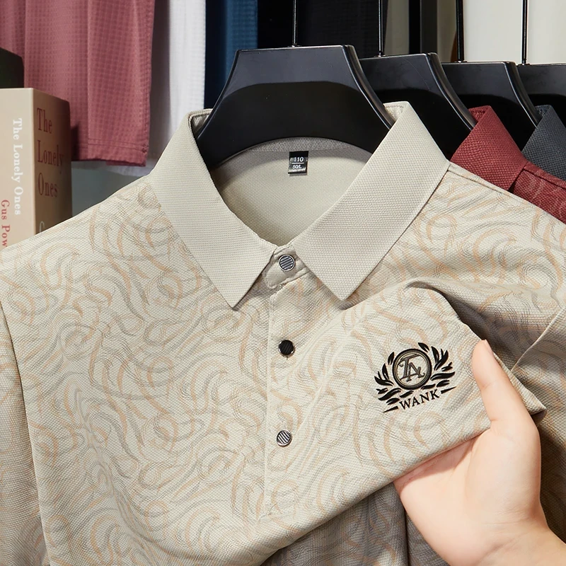 【高定轻奢】夏季T恤新款男士polo衫上衣商务休闲翻领时尚半袖短袖