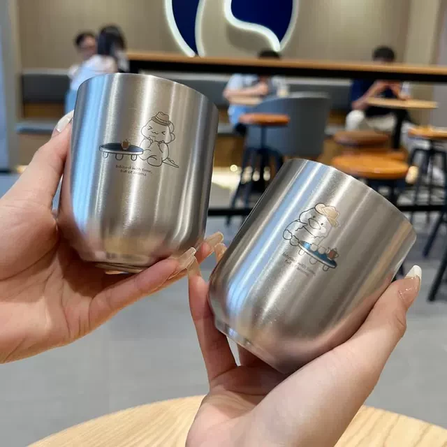 304不锈钢白酒杯一两二两烈酒单层加厚平底户外便携家用防摔100ml