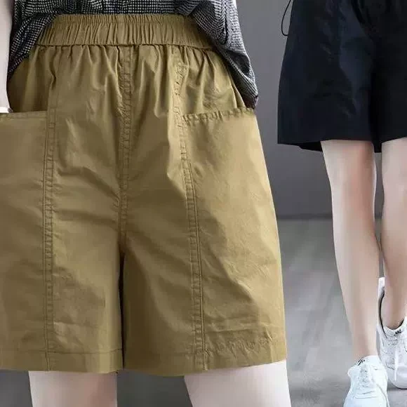 棉短裤女夏季外穿高腰遮大腿显瘦百搭宽松五分休闲阔腿裤潮