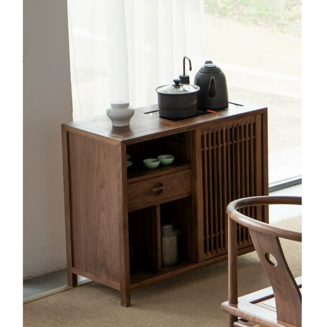 老榆木茶水柜新中式茶水柜餐边柜全榫卯茶水柜