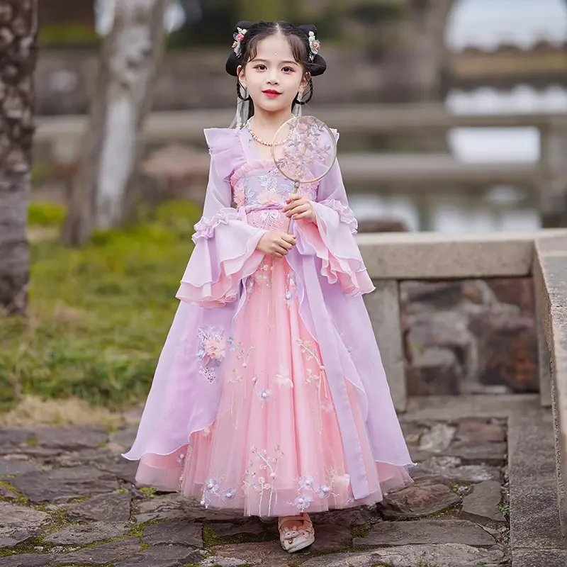女童汉服中秋连衣裙春秋2025新款儿童古风超仙公主裙女孩裙子夏季