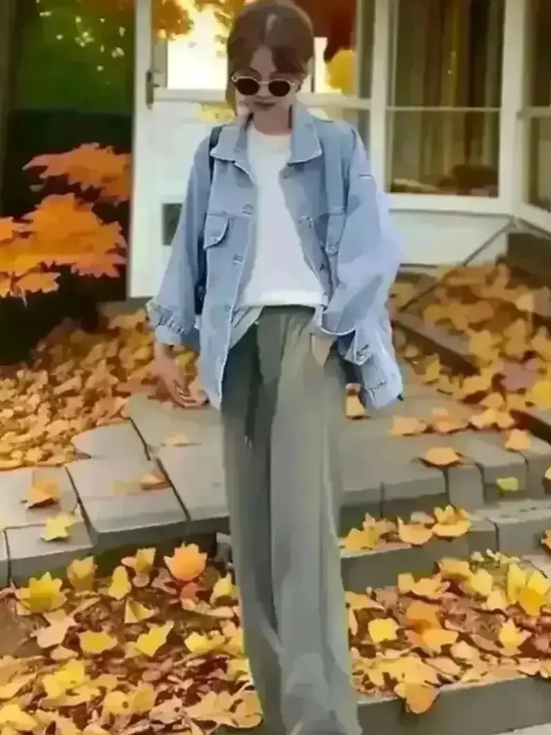 L201菲菲惊喜社T恤上衣百搭韩版休闲裤子时尚宽松