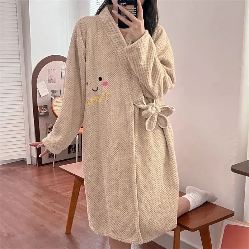 浴巾2024新款家用浴袍女大人可穿可裹戴式浴裙可穿睡衣洗澡长款式