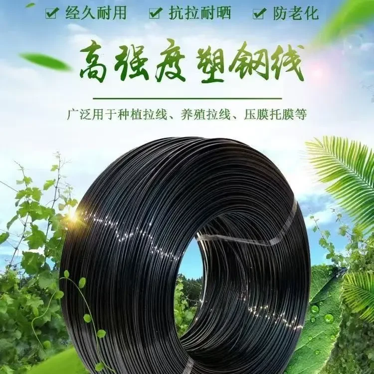 塑钢线高强度养殖大棚线钢塑线托压膜绳百香果葡萄架拉线搭架专用