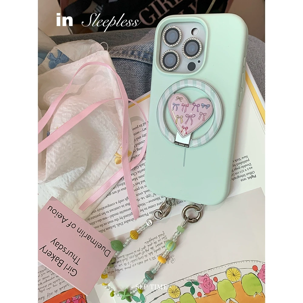 失眠招待所ins小椿山樱液态硅胶磁吸支架适用iphone17苹果手机壳