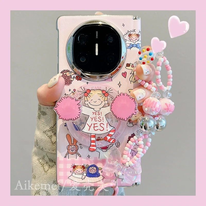 适用华为mateX6折叠屏手机壳matex5典藏版coco女孩matex3磁吸支架