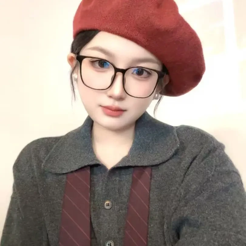 羊毛针织女款英伦复古贝雷帽百搭时尚