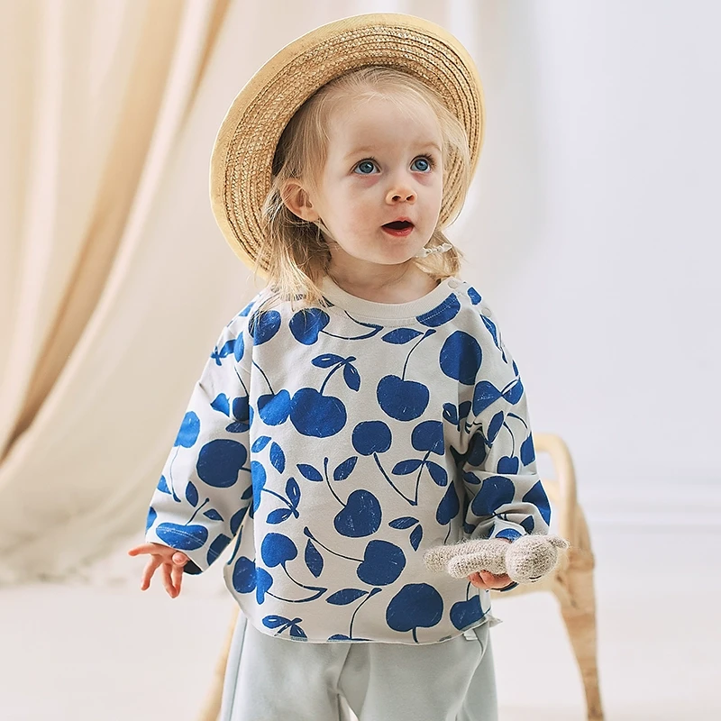 muaqiaqia宝宝长袖T恤北欧风男女童春装中小童打底衫童装5YCT001