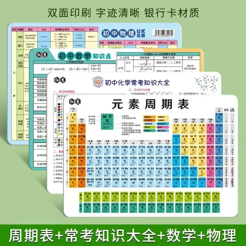 【老师推荐】初中化学元素周期表数学物理知识化学方程式大全数理化