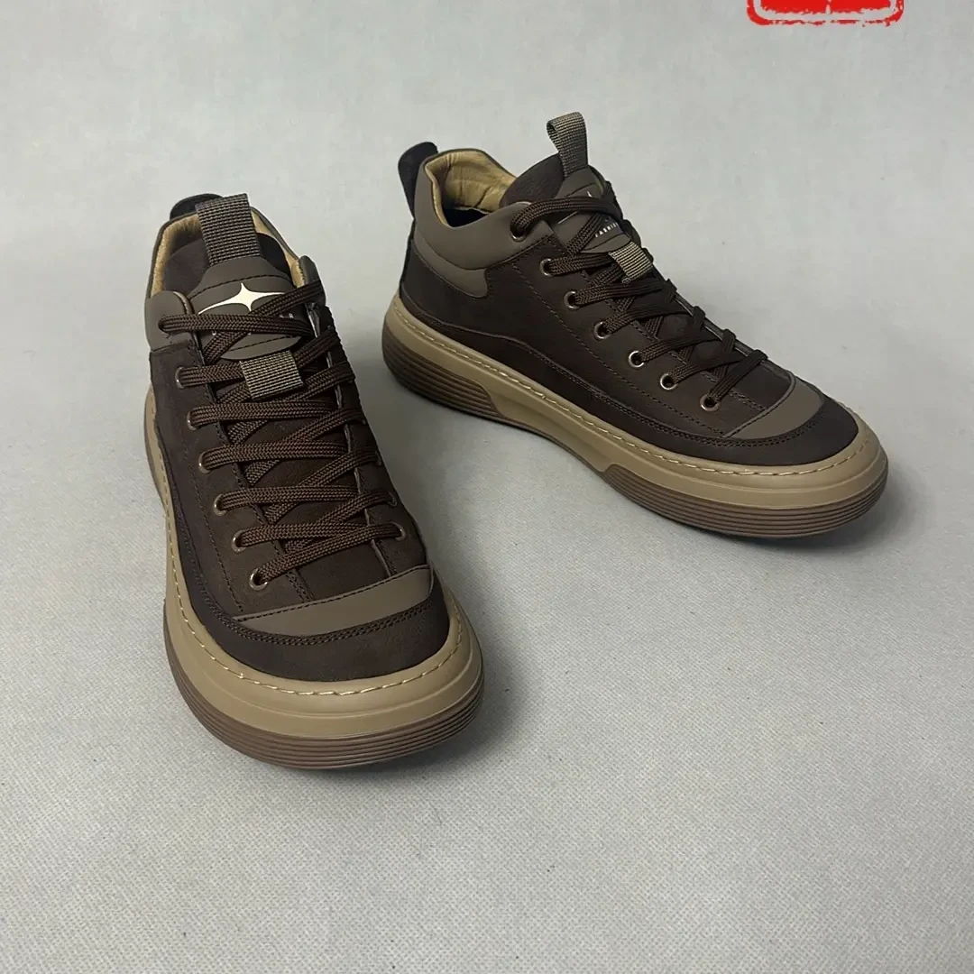 头层牛皮 冬季男士时尚潮流休闲鞋户外保暖舒适百搭男鞋