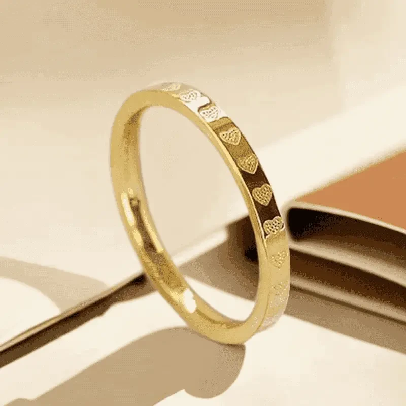 【暑假福利】情侣款爱心戒指连心精美百搭对戒T