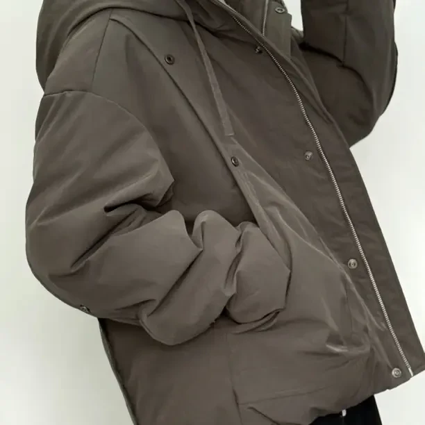 羽绒服连帽工装风休闲风休闲男装韩版外套90白鸭绒