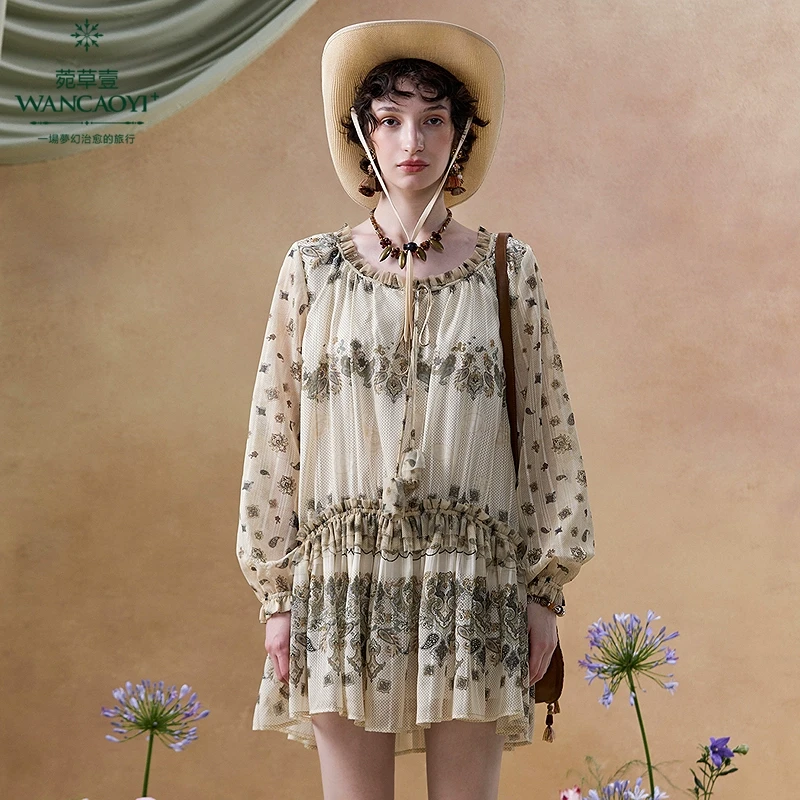 【商场同款】【异域风情】菀草壹2025春季新款连衣裙Q12921511