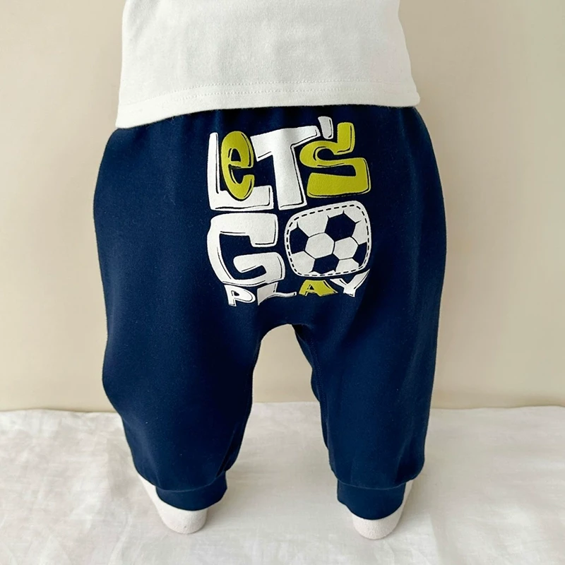 婴儿大pp裤子宝宝男女春秋季长裤卡通宽松裤哈伦裤高腰护肚