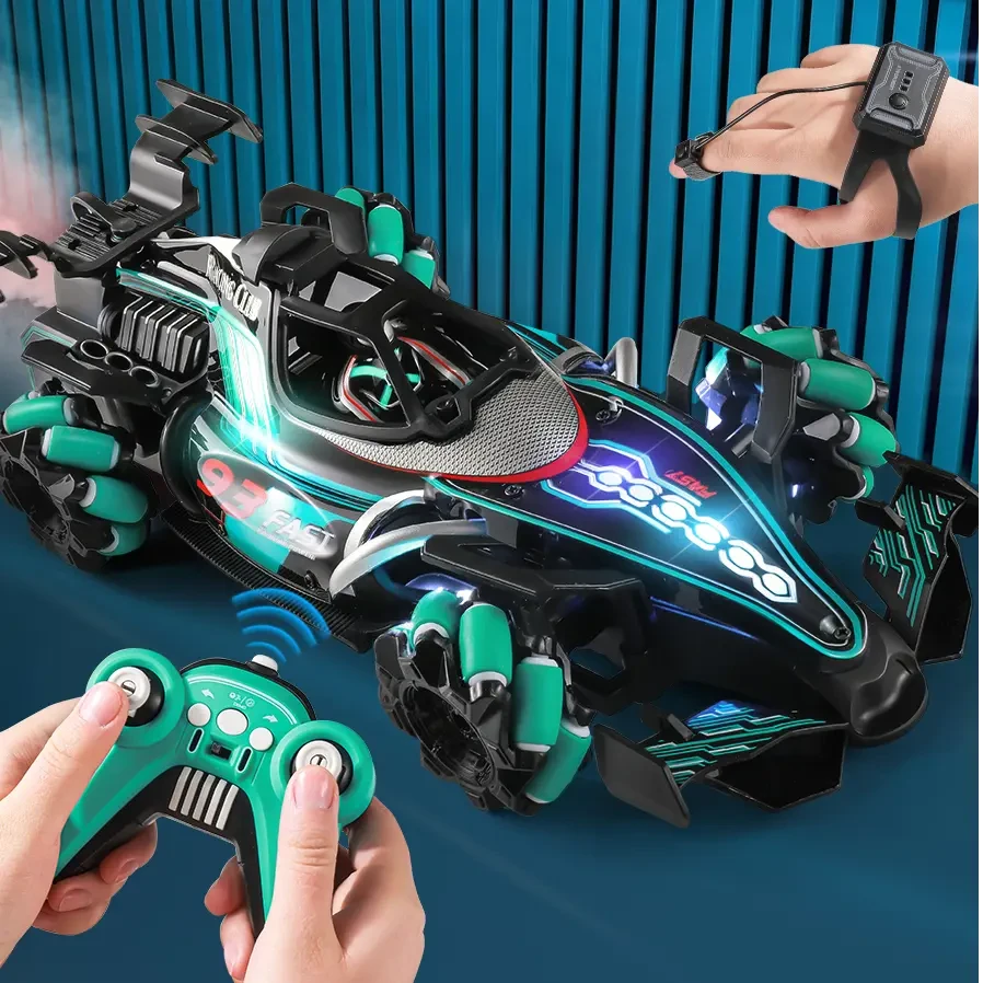 手势感应遥控灯光喷雾横向行驶漂移四驱F1男孩玩具赛车新年礼物