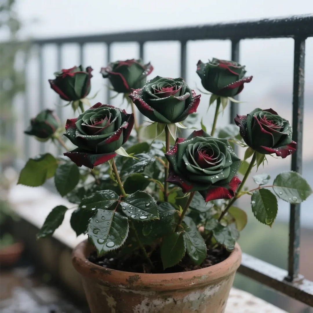 【基地直发】苏格红绿玫瑰花苗耐寒月季花树苗四季开花阳台庭院盆栽
