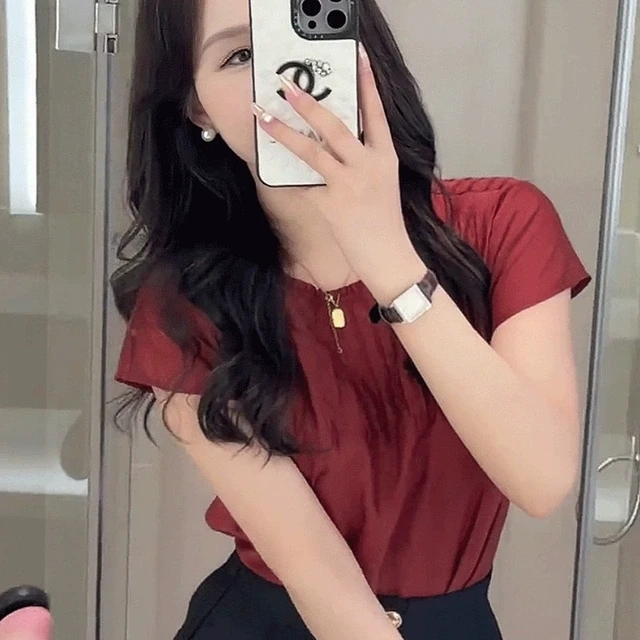 雪纺短袖衬衫女夏款2025新款爆款夏季法式独特漂亮小飞袖小衫上衣