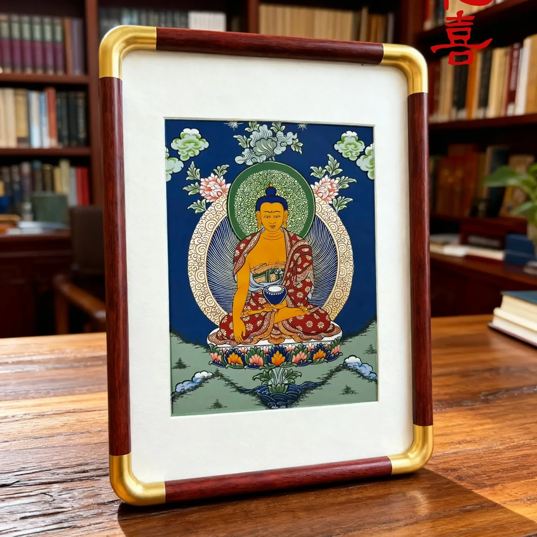 札喜珐琅彩唐卡复古彩唐收藏级适合桌摆装饰工艺品精美中式国风