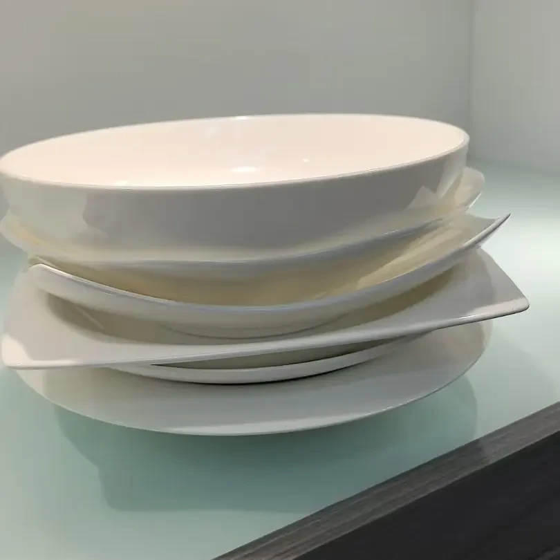 6个混搭高温骨瓷深盘家用菜盘汤盘简约釉下彩圆盘餐具炒菜盘子