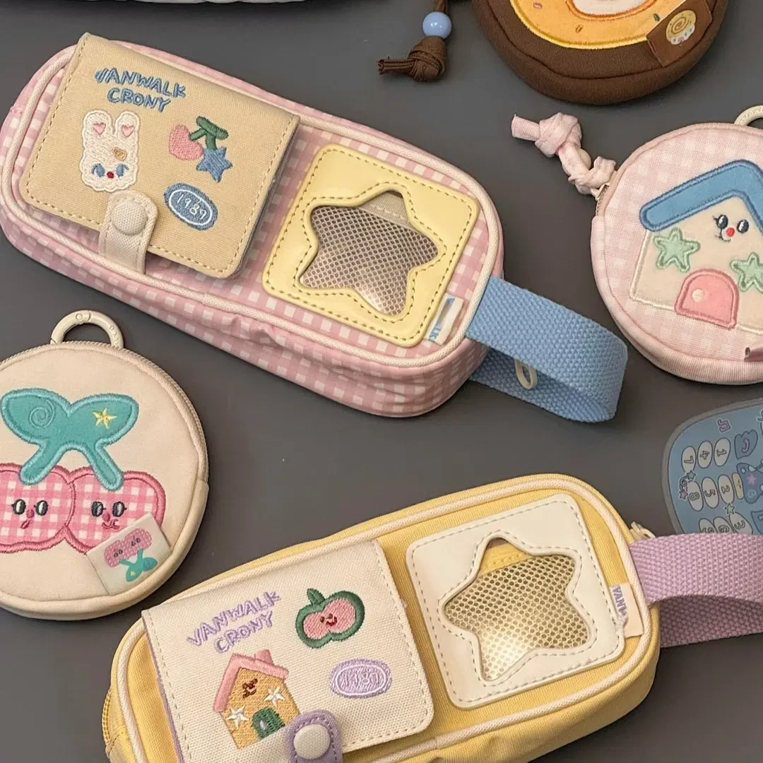 可爱卡通高颜值简约大容量多层可爱小初高中学生文具盒桌面收X