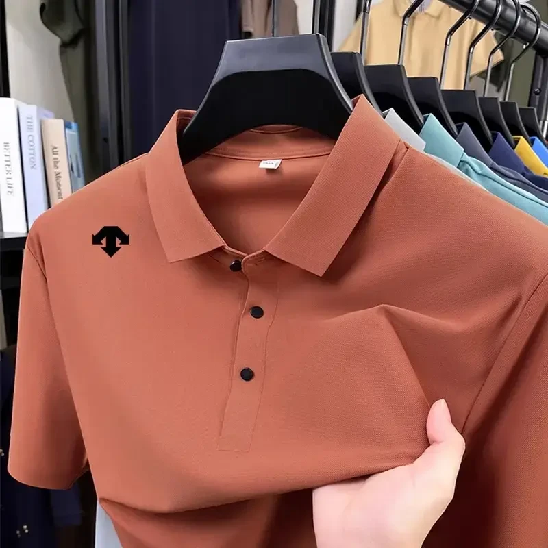 迪桑奥特莱斯折扣清仓短袖polo衫男士夏季商务休闲翻领透气T恤衫