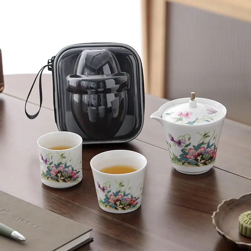 旅行茶具套装户外旅游便携式茶杯泡茶壶喝茶随行快客杯H365