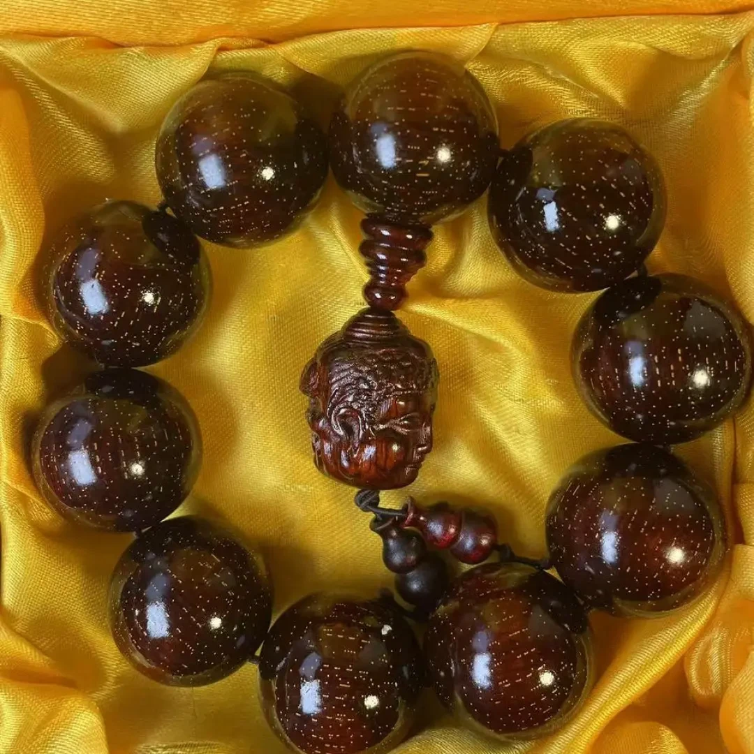 卢氏黑黄檀满金星霸气2.5手串