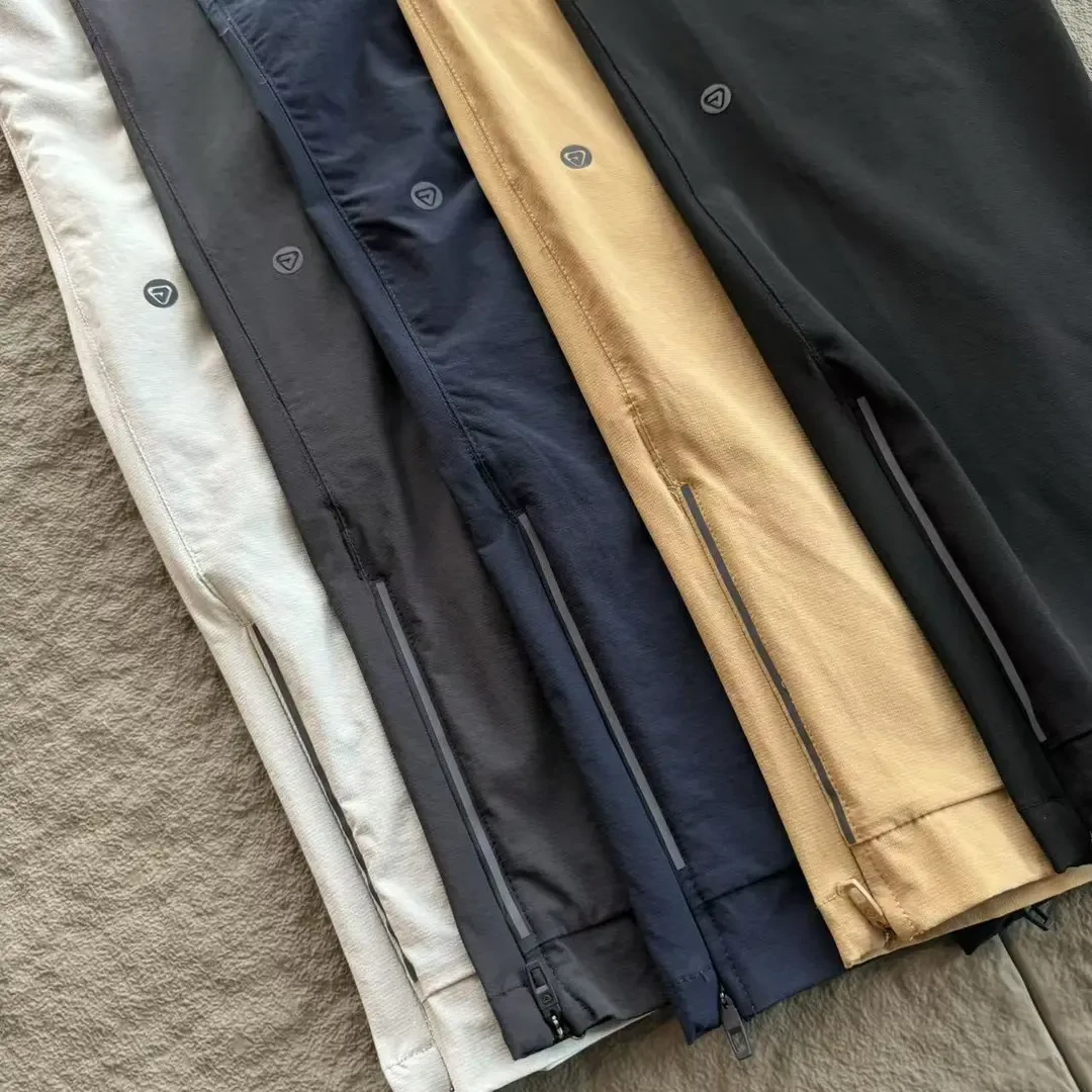 25夏季机能拉链户外运动高弹冰丝速干显瘦百搭男女同款工装休闲裤