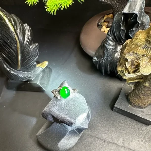 赫兹Hertz纯天然缅甸翡翠高冰正阳绿 腾阁艺术