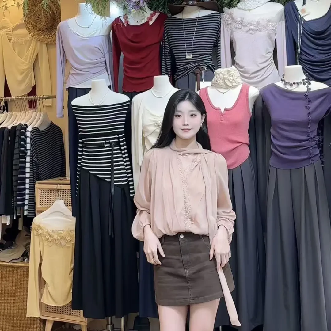 法式气质套头蝴蝶结显瘦设计感温柔风时尚潮流女上衣