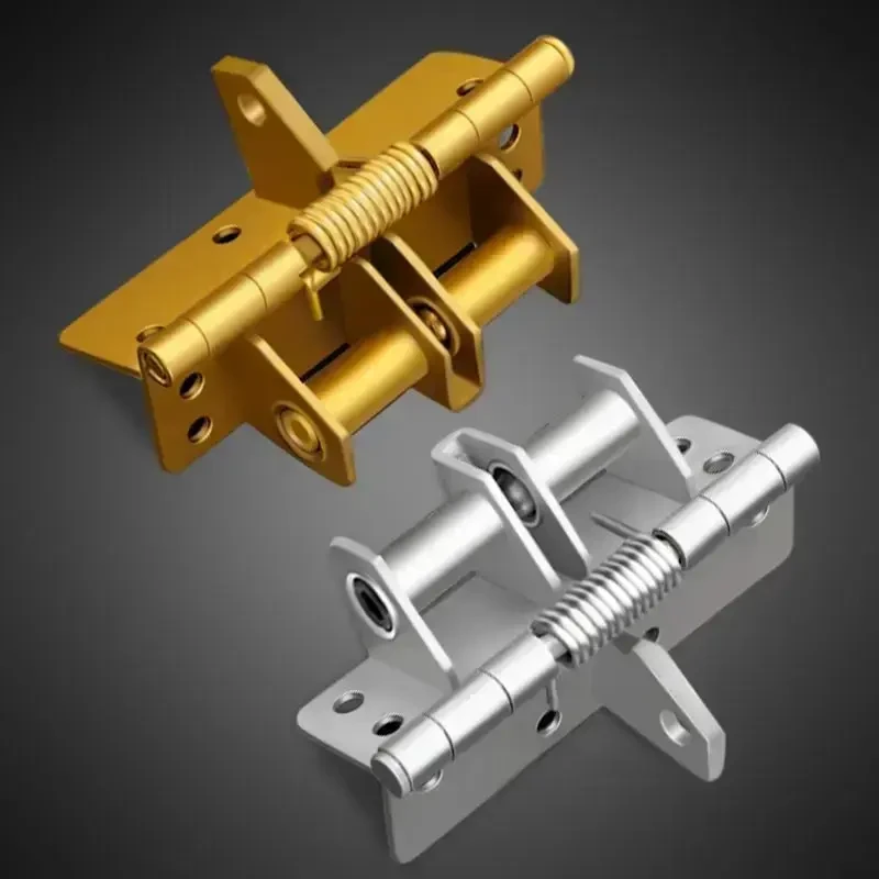 冷轧钢新款自动关门弹簧合页家用自由门自动回弹弹力直角弹簧合页